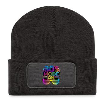 C’est mon costume des années 80 - Beanie recyclé à patch - charbon - Devant