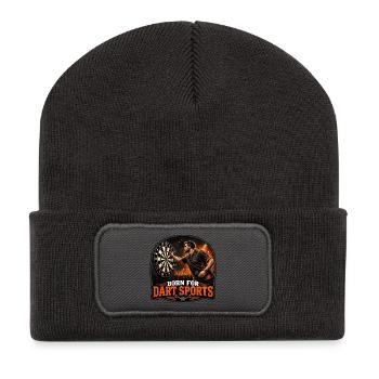 Né pour les fléchettes - Beanie recyclé à patch - charbon - Devant