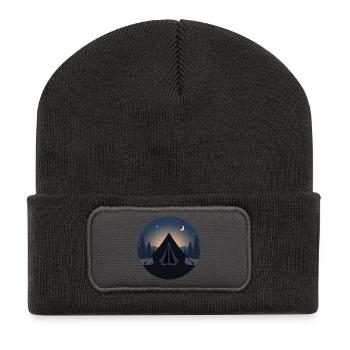 Camping - Recycled Patch Beanie - dark grey - Front
