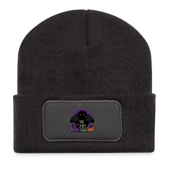 Monster-Wache - Recycelte Patch Beanie - Dunkelgrau - Vorne