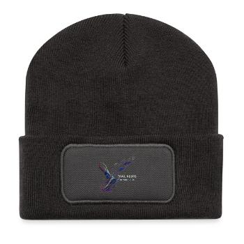 Stunden Trail vor Lärm - Recycelte Patch Beanie - Dunkelgrau - Vorne