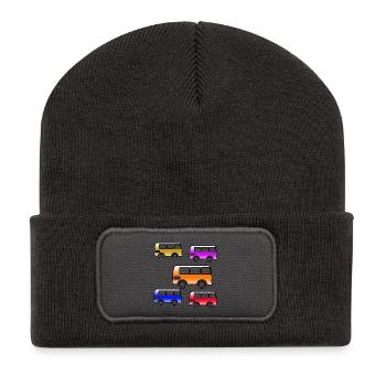 Busse - Recycelte Patch Beanie - Dunkelgrau - Vorne