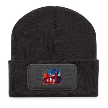 Gdańsk Danzig Design: Wappen Kunst Patriotisch - Recycelte Patch Beanie - Dunkelgrau - Vorne
