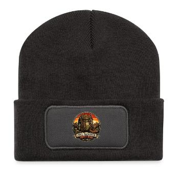 Full Backpack, Empty Mind, Hiking Shirt and gift - Recycled Patch Beanie - dark grey - Front