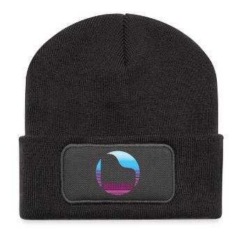 Piano Klavier Musiker Geschenk Geschenkidee - Recycelte Patch Beanie - Dunkelgrau - Vorne