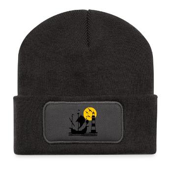 Segeln - Recycelte Patch Beanie - Dunkelgrau - Vorne
