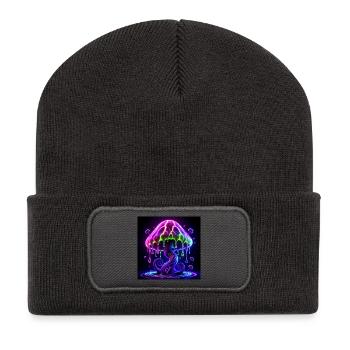 Psy_Toad_PEKE - Recycled Patch Beanie - dark grey - Front