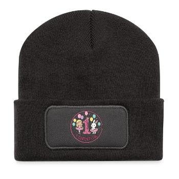 1. Geburtstag Ballerina  - Recycelte Patch Beanie - Dunkelgrau - Vorne