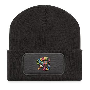 Groove is in the Art - Recycled Patch Beanie - dark grey - Front