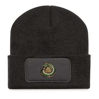 Ouroboros Dreieck-Logo - Recycelte Patch Beanie - Dunkelgrau - Vorne