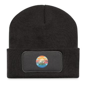 Sydney Opera House & Harbour Bridge Sticker - Recycled Patch Beanie - dark grey - Front