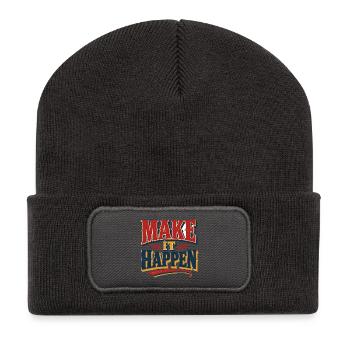 Make your dreams come true! The retro design - Recycled Patch Beanie - dark grey - Front