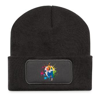 Judo Martial Arts Colorful Watercolor Watercolor Watercolor - Recycled Patch Beanie - dark grey - Front
