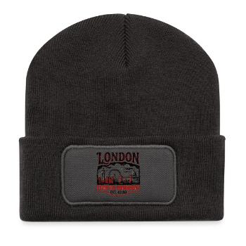 London United Kingdom Est 43 AD - Recycled Patch Beanie - dark grey - Front