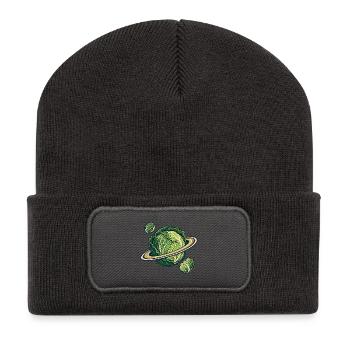 Kohlkosmos - Recycelte Patch Beanie - Dunkelgrau - Vorne