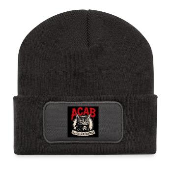 ACAB – ALL CATS ARE BEAUTIFUL - Recycelte Patch Beanie - Dunkelgrau - Vorne