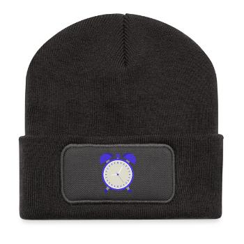 Wecker - Recycelte Patch Beanie - Dunkelgrau - Vorne