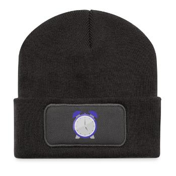 Wecker - Recycelte Patch Beanie - Dunkelgrau - Vorne