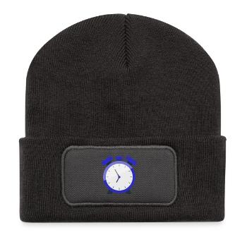 Wecker - Recycelte Patch Beanie - Dunkelgrau - Vorne