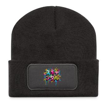 Skandal — スキャンダル - Recycelte Patch Beanie - Dunkelgrau - Vorne