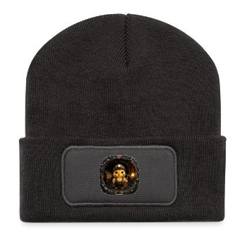 Miner Chick - Recycelte Patch Beanie - Dunkelgrau - Vorne