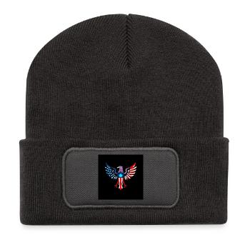 Federal Glitch: United States of Germany - Recycelte Patch Beanie - Dunkelgrau - Vorne