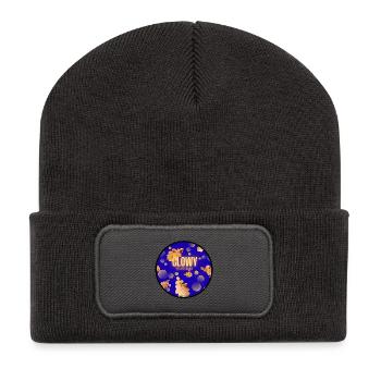 Leuchtender Herbst - Recycelte Patch Beanie - Dunkelgrau - Vorne