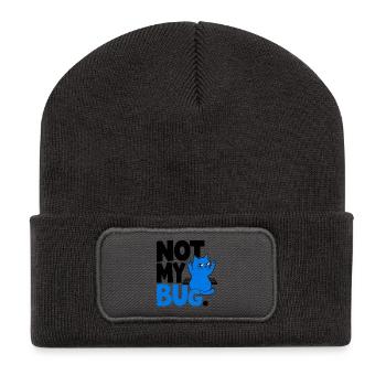 Computerchat NICHT MEIN BUG. - Recycelte Patch Beanie - Dunkelgrau - Vorne