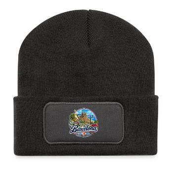 Barcelona - Spanien - Espana - Spain - Recycelte Patch Beanie - Dunkelgrau - Vorne