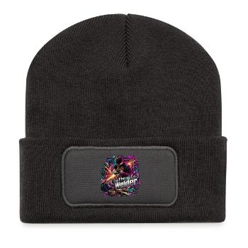 The Welder Neon Sparks - Recycelte Patch Beanie - Dunkelgrau - Vorne