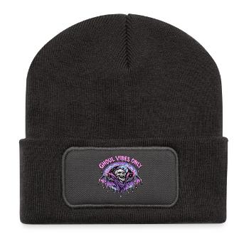 Ghoul Vibes Bat Halloween - Recycelte Patch Beanie - Dunkelgrau - Vorne