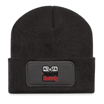 ALT+F4: Probleme gelöst – Geek & Tech Humor - Recycelte Patch Beanie - Dunkelgrau - Vorne