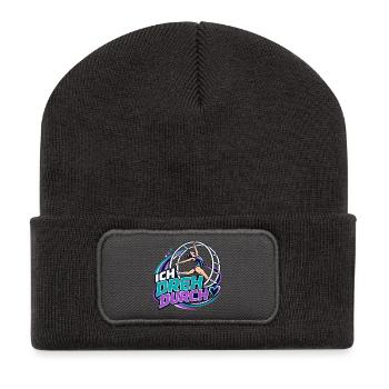 Ich Dreh Durch - Gymnastik & Tanz Vibe Rhönrad  - Recycelte Patch Beanie - Dunkelgrau - Vorne