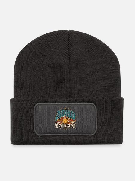 ADHD – My Own Frequency - Recycelte Patch Beanie - Dunkelgrau