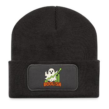 BooLish Wachstumsgeist - Recycelte Patch Beanie - Dunkelgrau - Vorne
