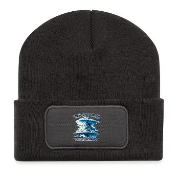 Cloud Watching – Ich lese Clouds zum Spaß - Recycelte Patch Beanie - Dunkelgrau - Vorne