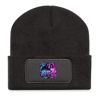 REPLAY – SATO x COOKIE | Neon Streetwear - Recycelte Patch Beanie - Dunkelgrau - Vorne