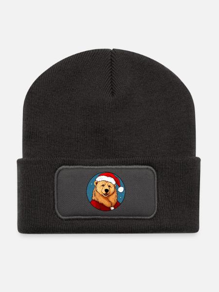 Bären Christmas / Thanksgiving - Recycelte Patch Beanie - Dunkelgrau