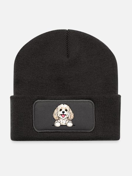 Havaneser - Recycelte Patch Beanie - Dunkelgrau