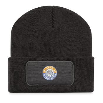 Vintage-SPED-Lehrer Infinity Heart Hands Abzeichen an - Recycelte Patch Beanie - Dunkelgrau - Vorne