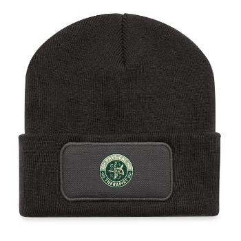 Vintage Physiotherapeut Wirbelsäulen-Goniometer-Abzeichen - Recycelte Patch Beanie - Dunkelgrau - Vorne