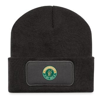Vintage Apotheker-Mörser-Stößel Hygieia-Abzeichen - Recycelte Patch Beanie - Dunkelgrau - Vorne