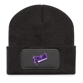 Cosmic Core Synth - Recycelte Patch Beanie - Dunkelgrau - Vorne