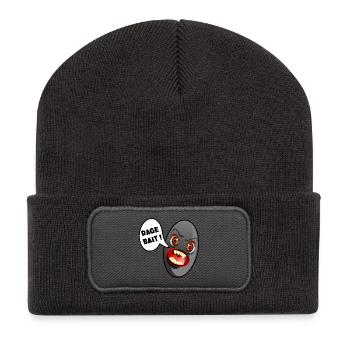Olive Emotionen, Soziale Medien - Recycelte Patch Beanie - Dunkelgrau - Vorne
