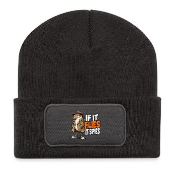 Spy Seagull Noir - Recycelte Patch Beanie - Dunkelgrau - Vorne