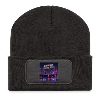 Kölner Dom - Recycelte Patch Beanie - Dunkelgrau - Vorne