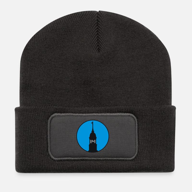 Hamburger Michel Hamburg - Recycelte Patch Beanie - Dunkelgrau