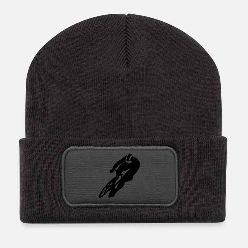 Cycling - Beanie recyclé à patch - charbon