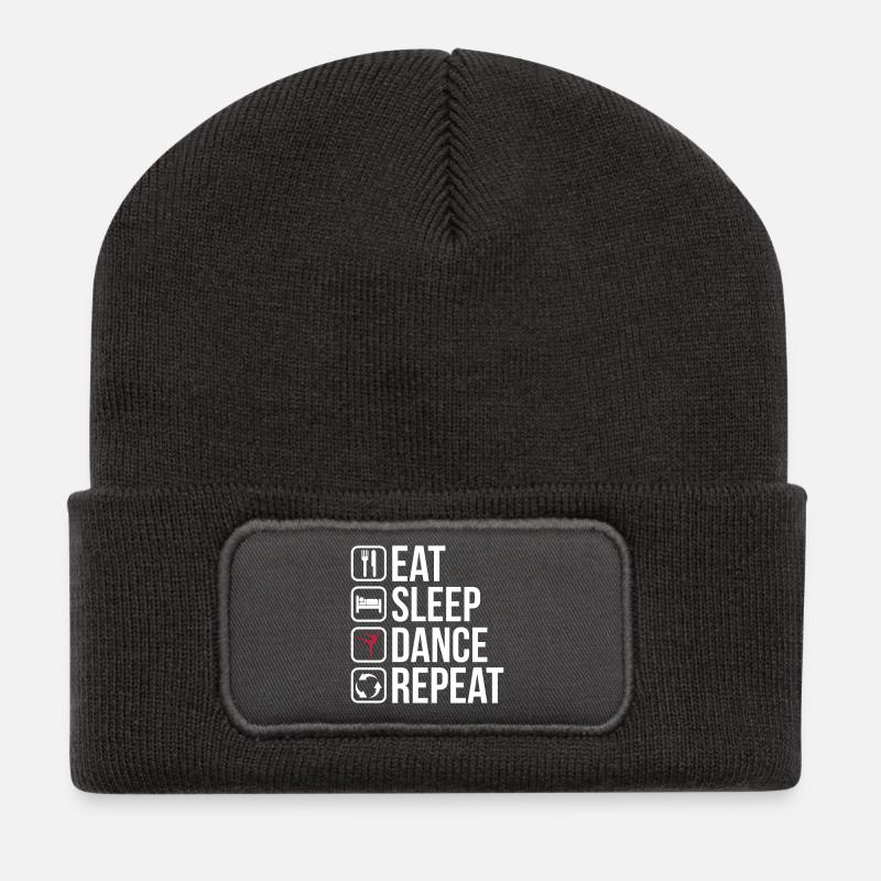 Eat Sleep Dance Repeat - Recycelte Patch Beanie - Dunkelgrau