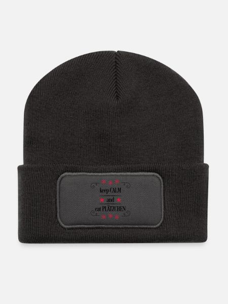 Weihnachten - Recycelte Patch Beanie - Dunkelgrau